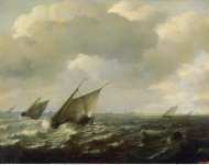 Sorgh Hendrik Martensz Sailing Vessels in a Strong Wind  - Hermitage